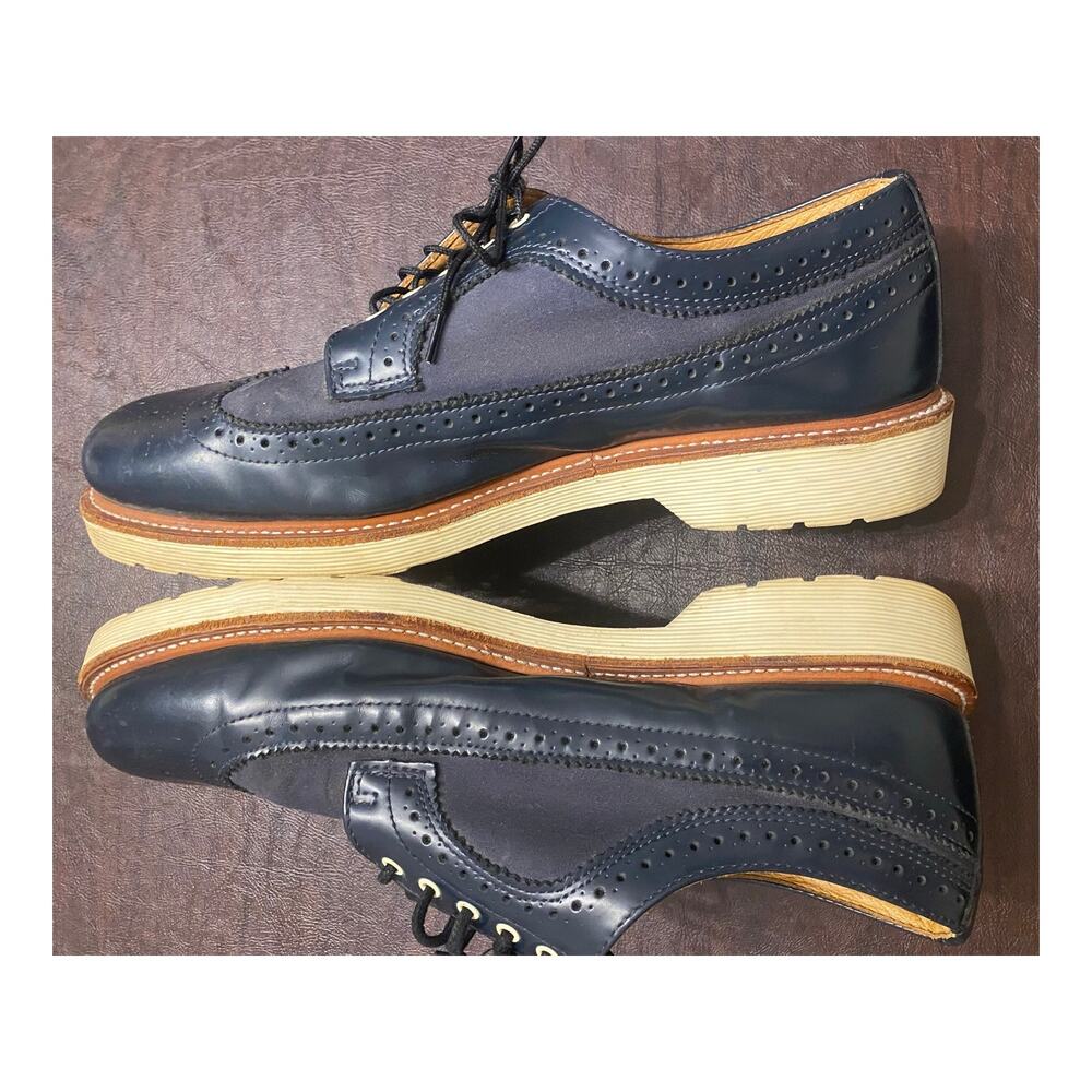 Dr. Martens Alfred Wingtip Oxford Brogue Shoes Navy Blue Men’s 11 Heritage Indie - Picture 4 of 11